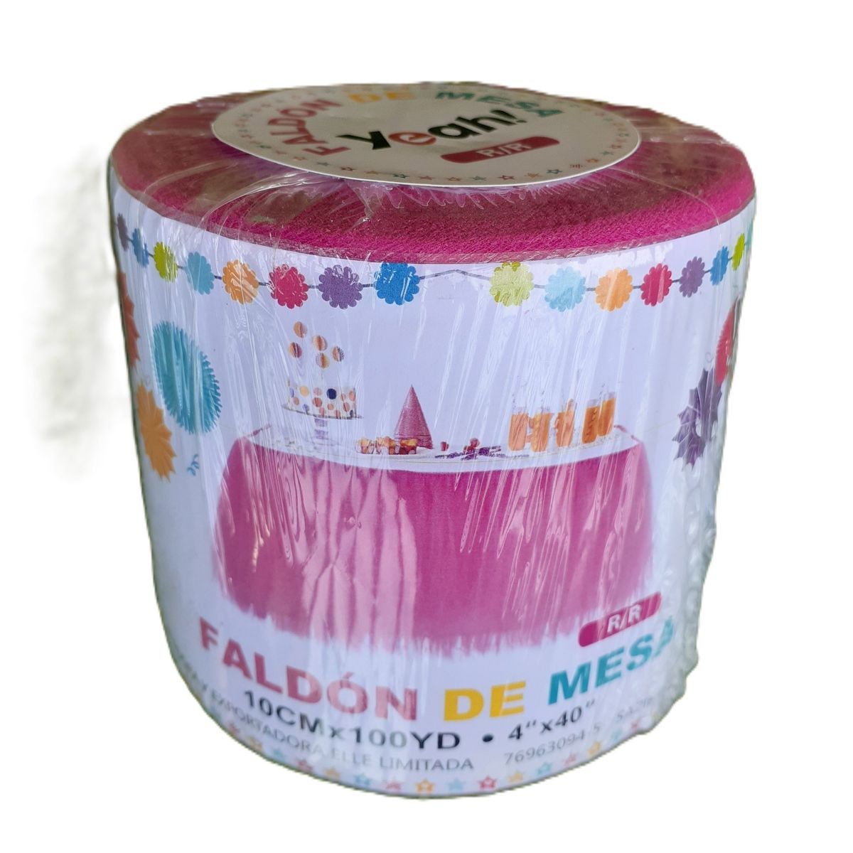 GENERICO - Pack 2 Rollos de Tul para Faldón de Mesa Decoración - Rosado