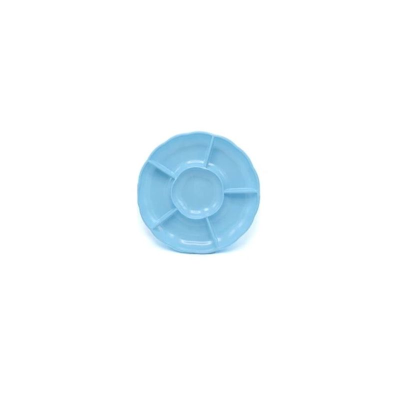 GENERICO - Bandeja Azul Claro Tipo Flor 3pcs 30cm