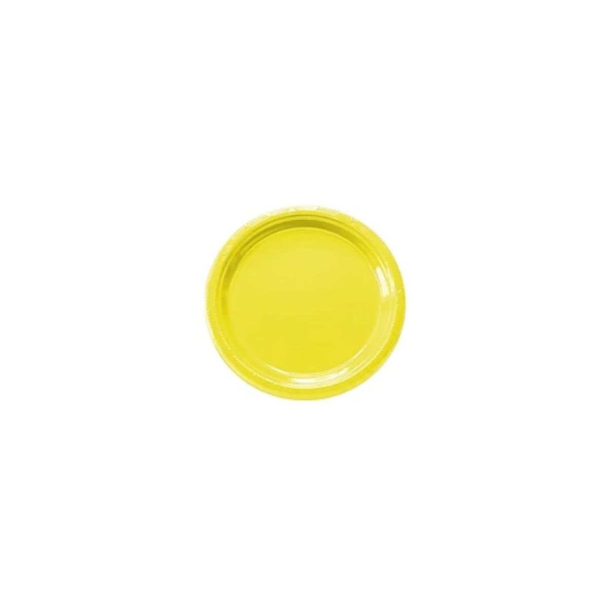 GENERICO - Plato Plastico Redondo 18cm Amarillo