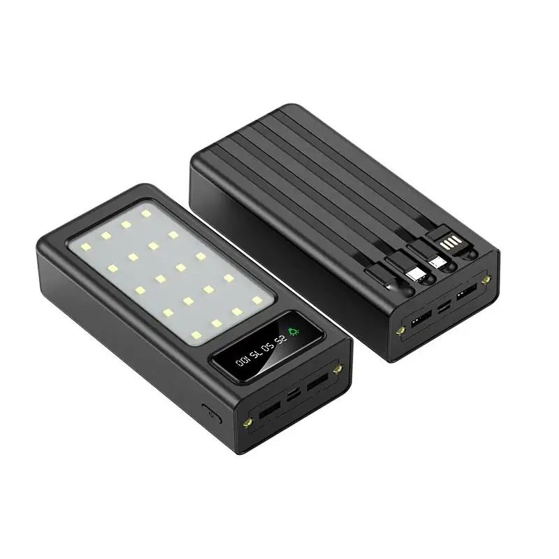 STARTECHOFFICE - Batería Portátil Power Bank 30000mAh Carga Rápida y Luz de Emergencia.