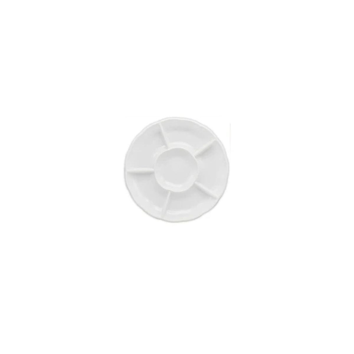 GENERICO - Bandeja Blanca Tipo Flor 3pcs 30cm