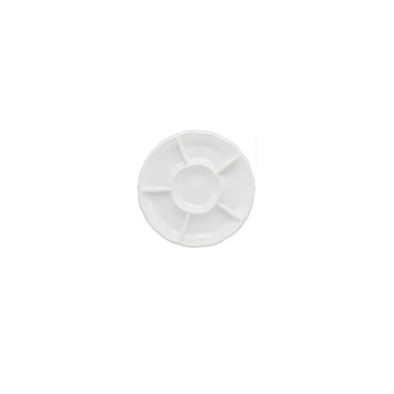GENERICO - Bandeja Blanca Tipo Flor 3pcs 30cm