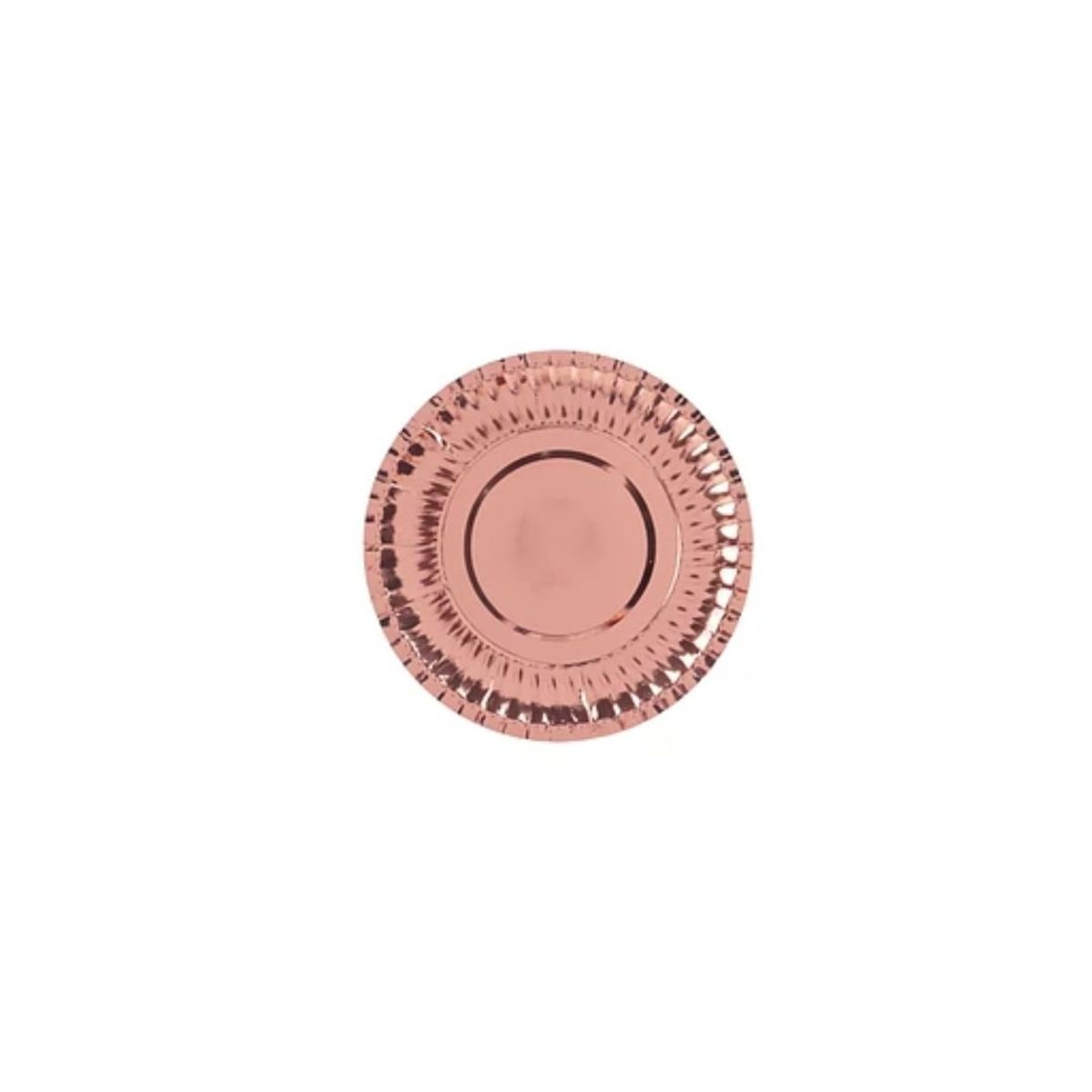 GENERICO - Bandeja Oro Rosa 18cm 10pcs