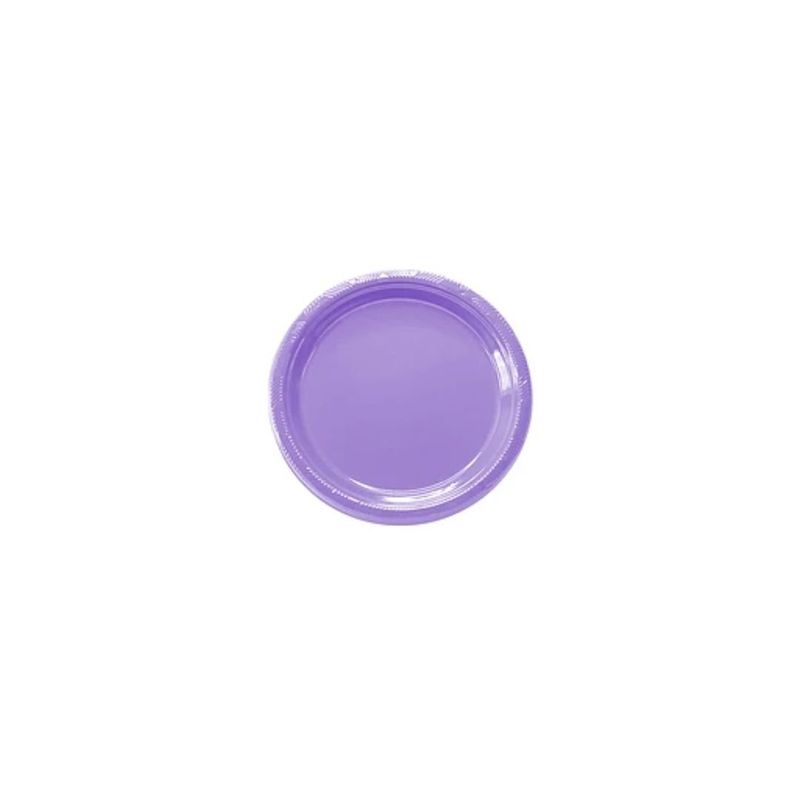 GENERICO - Plato Plastico Redondo 18cm Lila