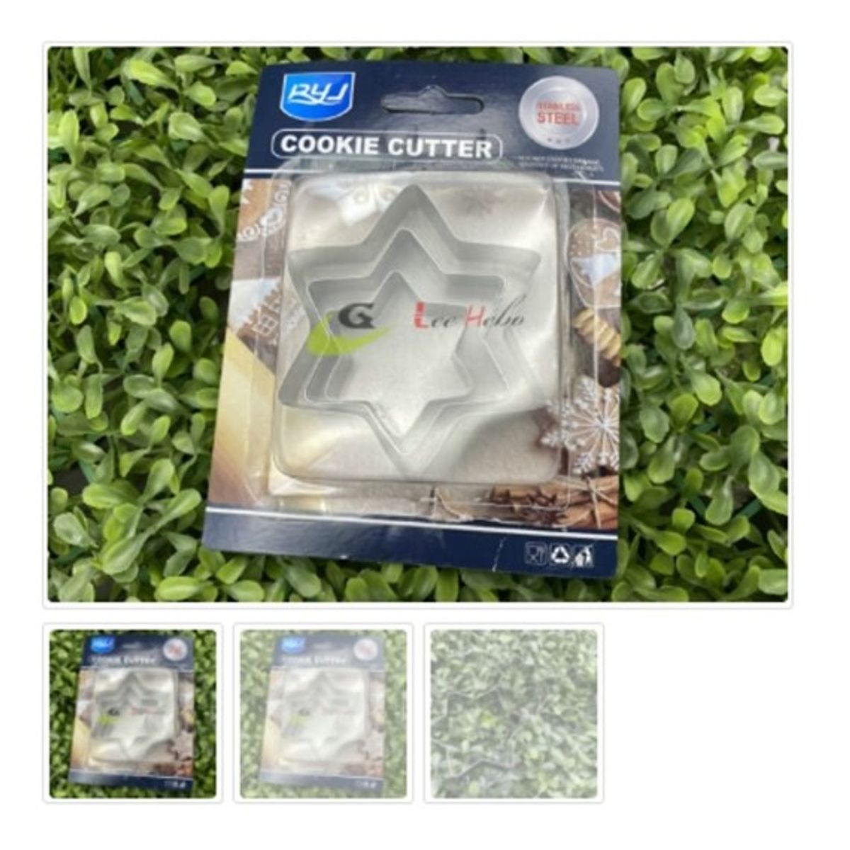 GENERICO - Cortador De Galletas 3 Piezas De Metal