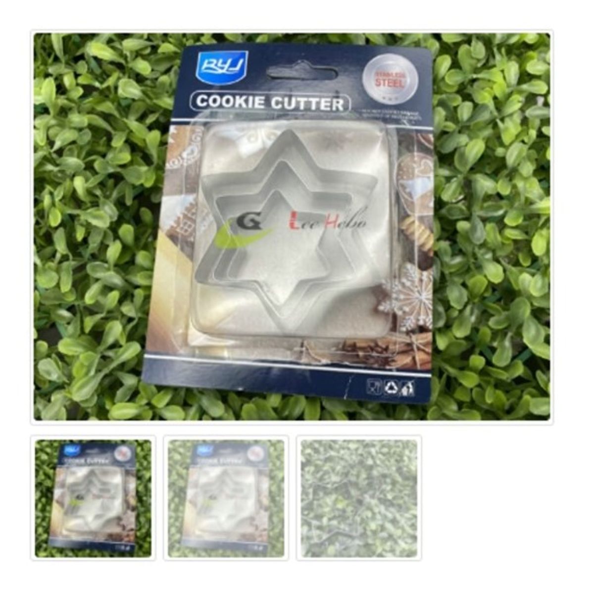 GENERICO - Cortador De Galletas 3 Piezas De Metal