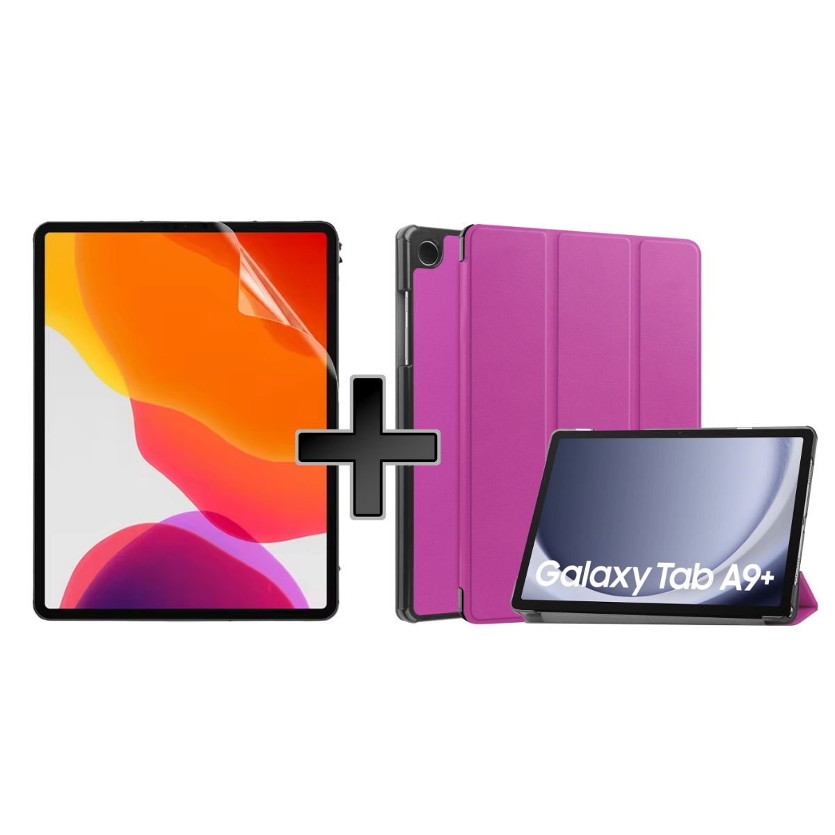 GENERICO - Funda + Hidrogel Para Tablet Samsung A9+ Plus 11 Sm-x210 Morado