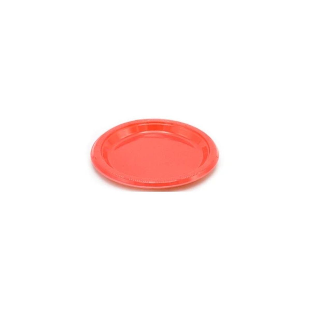GENERICO - Plato Plastico Redondo 23cm Rojo