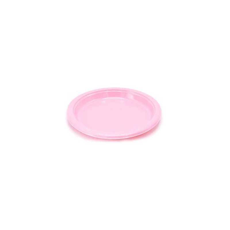 GENERICO - Plato Plastico Redondo 23cm Rosado