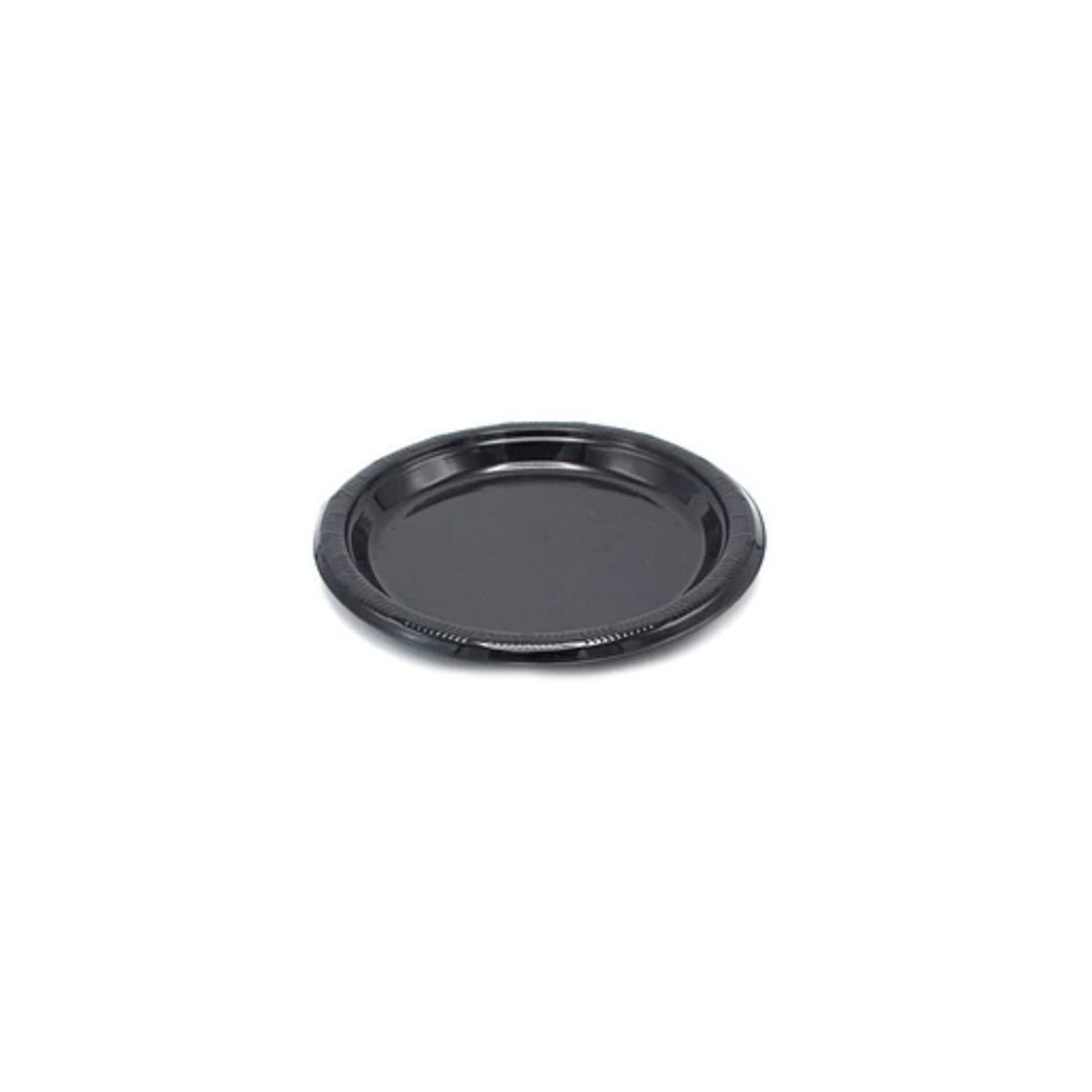 GENERICO - Plato Plastico Redondo 23cm Negro 10pcs