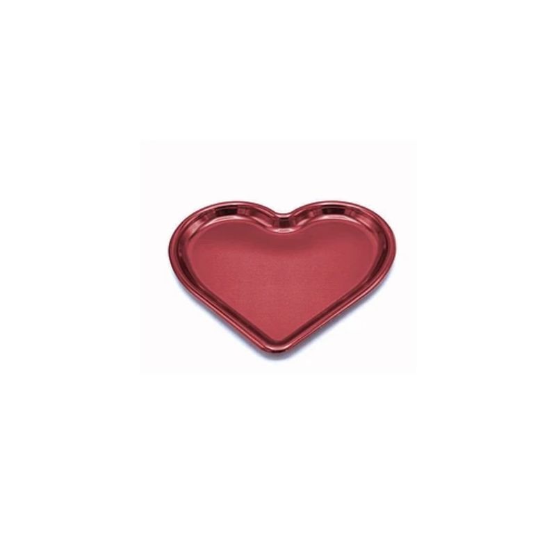GENERICO - Plato Corazón Burdeo 185mm 6pcs