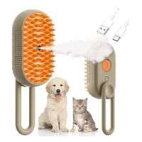 Cepillo A Vapor Para Gatos Y Perros Masajeador Quita Pelos