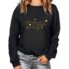 MARITEX - Poleron Estampado Principito Frase Polo Moda Mujer