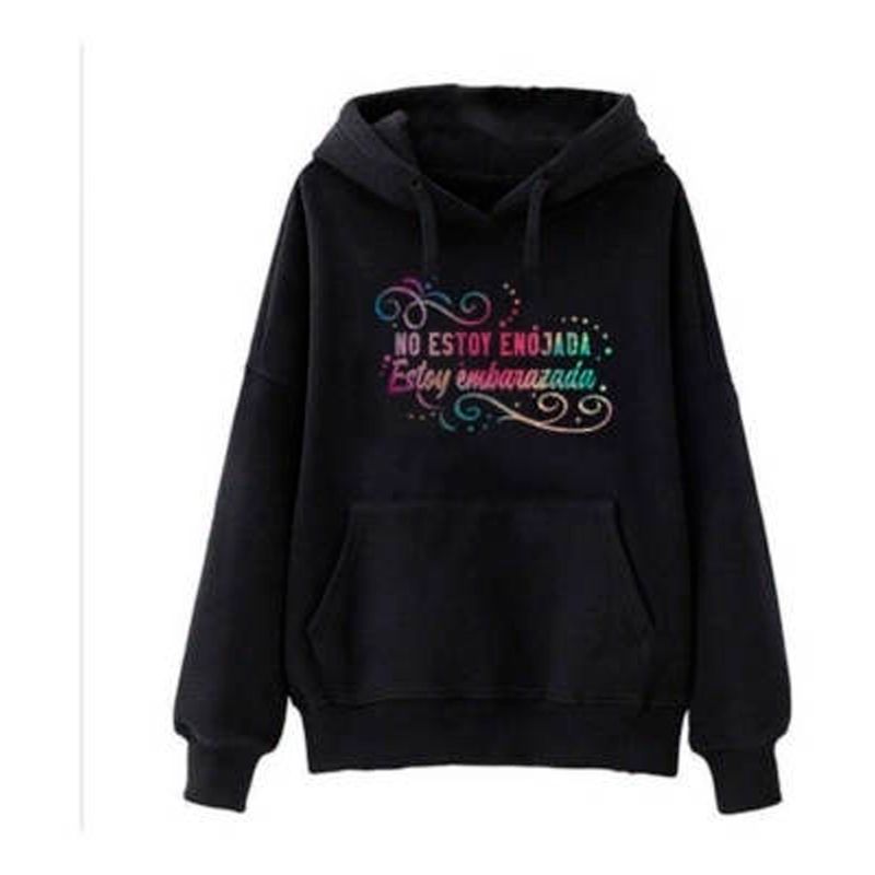 MARITEX - Poleron Estampado Mujer Embarazada Frase Moda Mujer