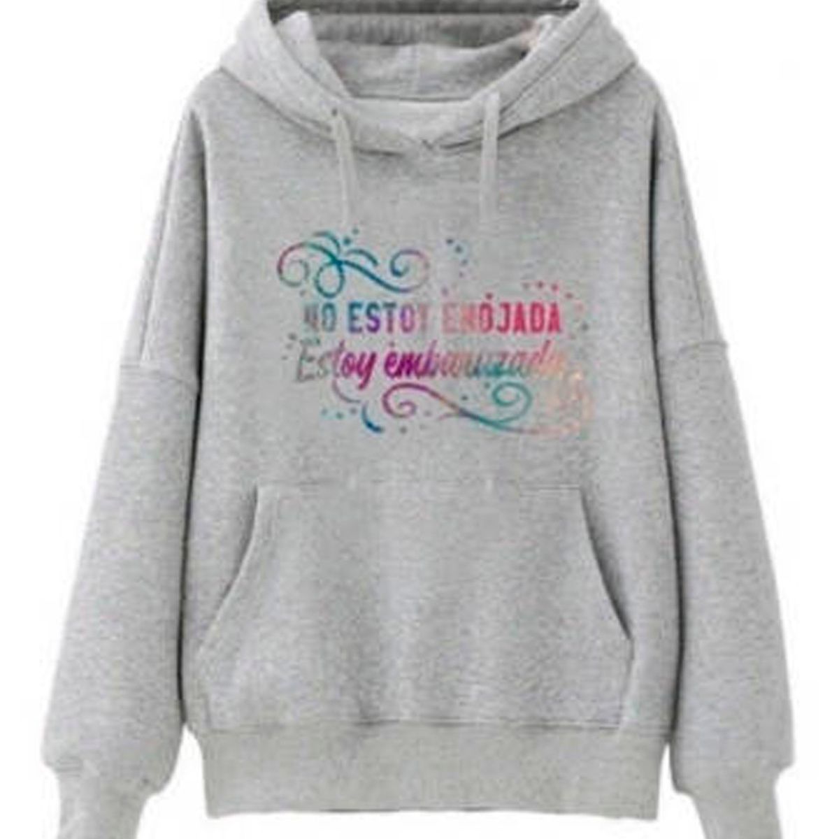 MARITEX - Poleron Estampado Mujer Embarazada Frase Moda Mujer