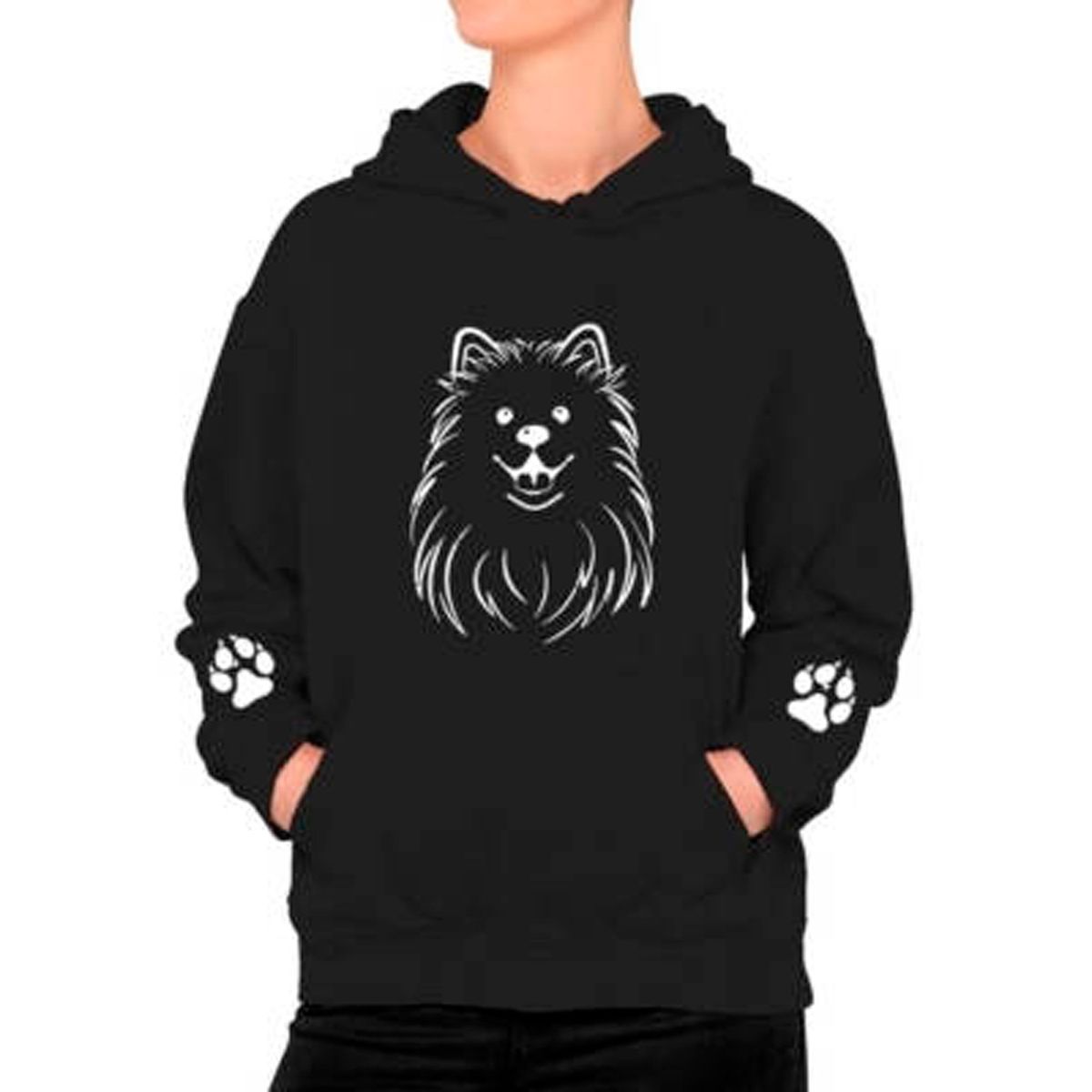 MARITEX - Poleron Estampado Perro Samoyedo Dog Moda Mujer