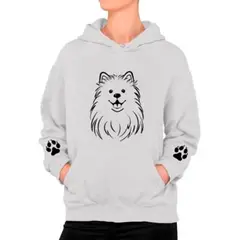 MARITEX - Poleron Estampado Perro Samoyedo Dog Moda Mujer