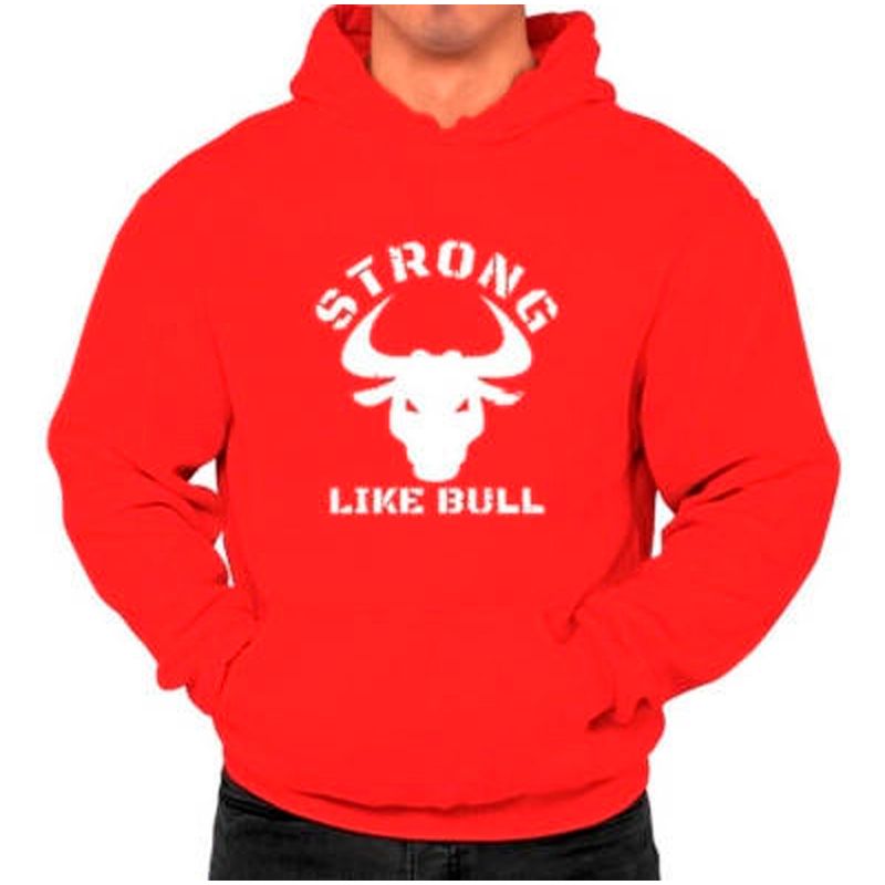 MARITEX - Poleron Estampado Strong Like Bull Toro Gym Moda Hombre