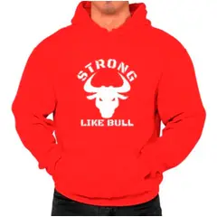 MARITEX - Poleron Estampado Strong Like Bull Toro Gym Moda Hombre