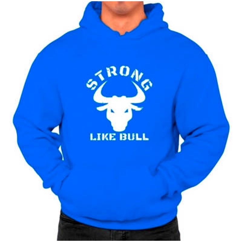 MARITEX - Poleron Estampado Strong Like Bull Toro Gym Moda Hombre