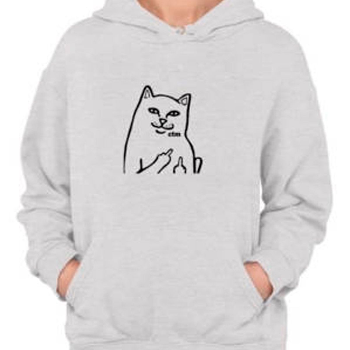 GENERICO - Poleron Gato Ctm Irreverente Gatito Cat Lover Divertido