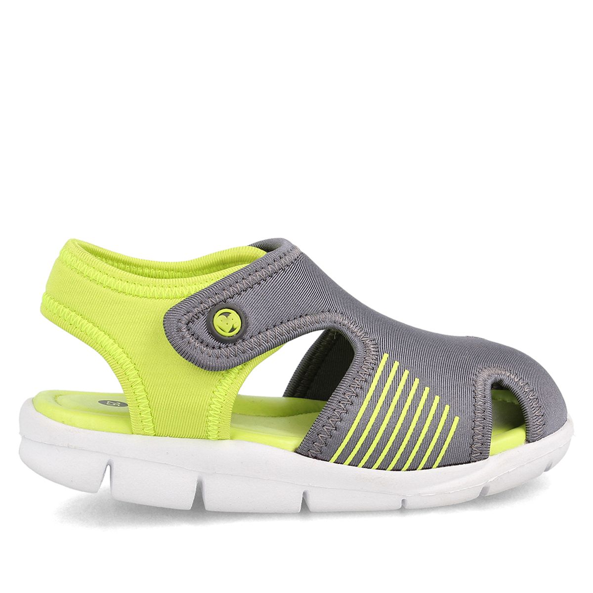 BUBBLE GUMMERS - Sandalia  Niño Bubblegummers Bentley Gris-Amarillo