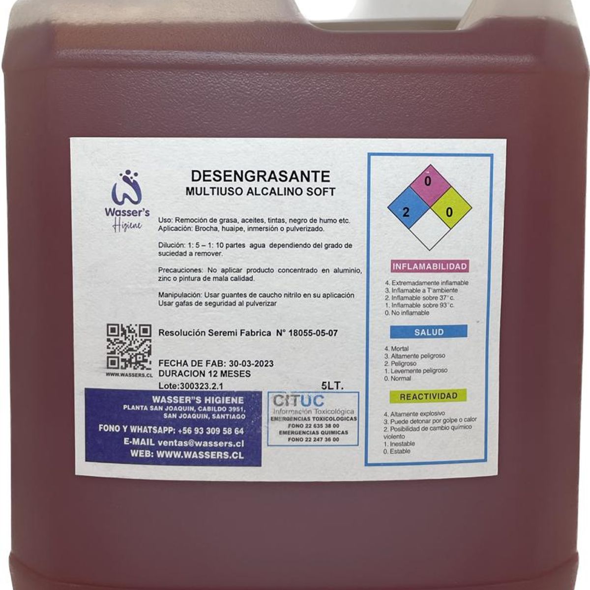 GENERICO - Desengrasante industrial alkalish DiWassers