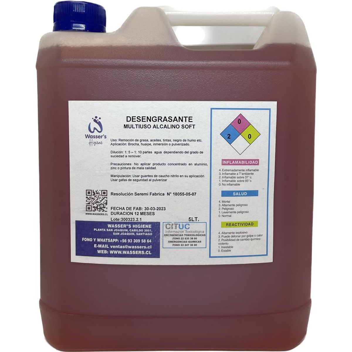GENERICO - Desengrasante industrial alkalish DiWassers
