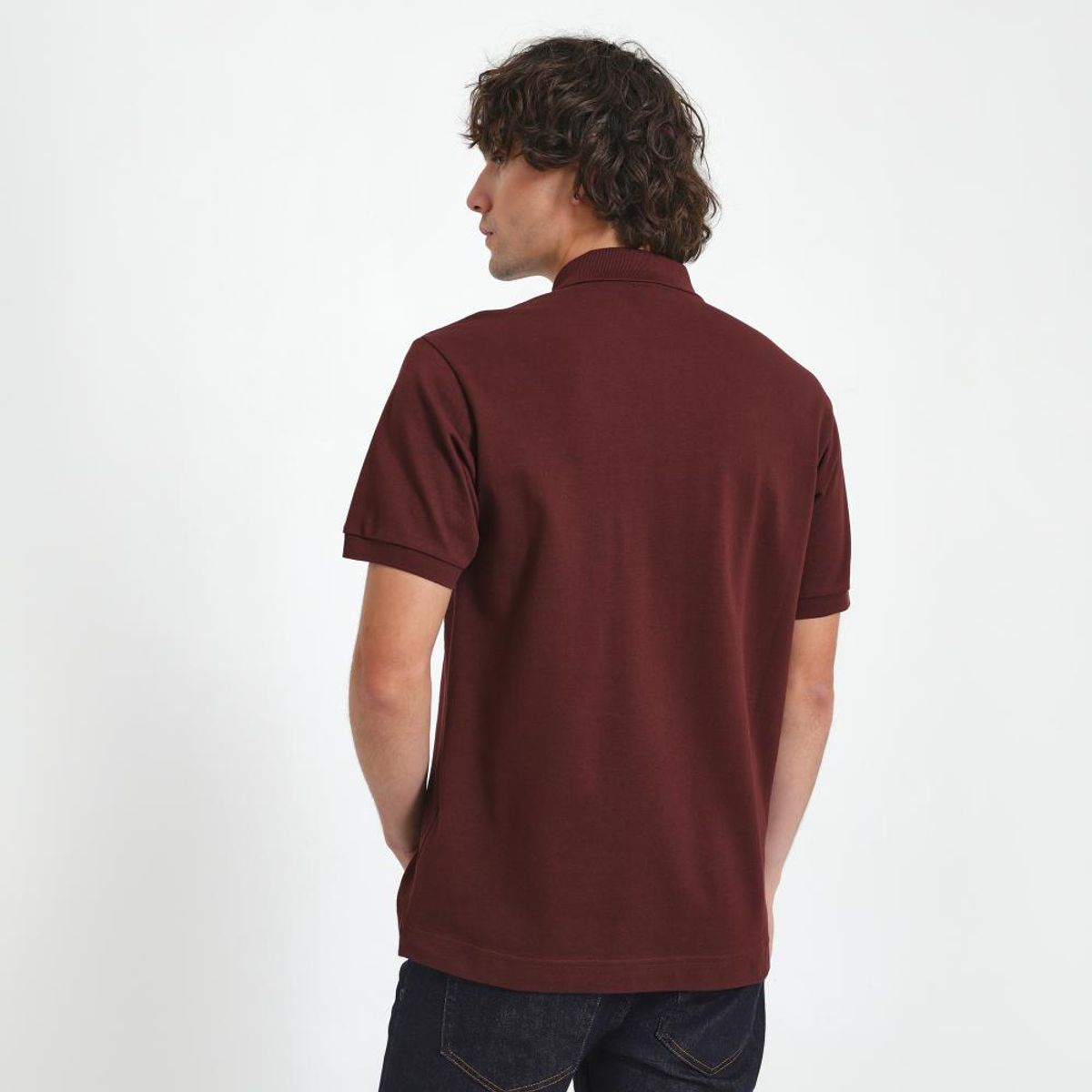 LACOSTE - Polera Polo Algodón Hombre Lacoste PH2856 Burdeo