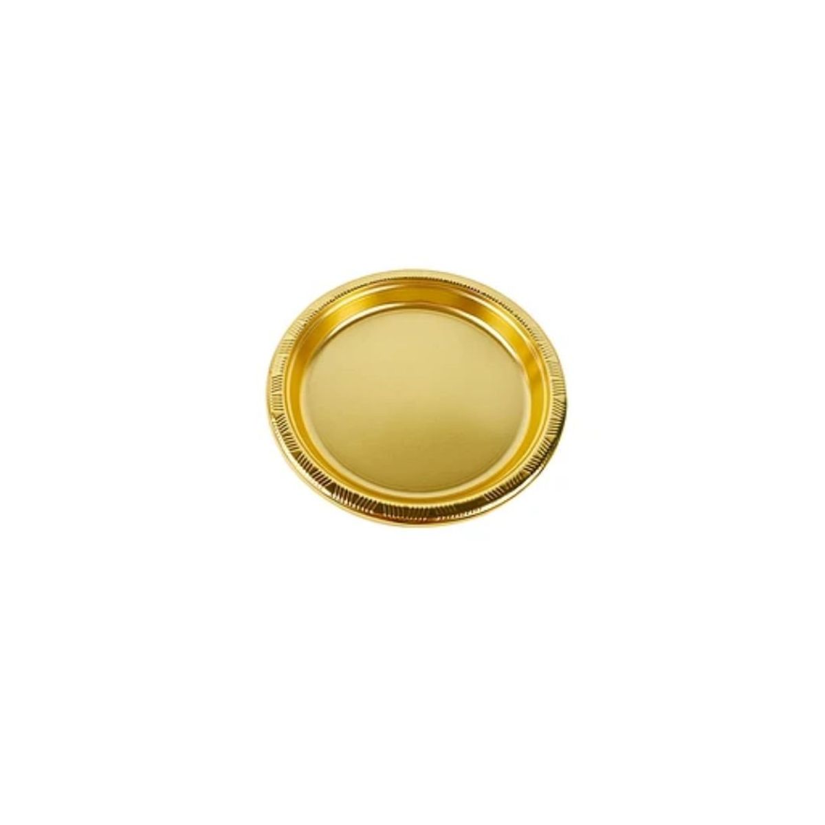 GENERICO - Platos Redondo Dorado 23cm 10pcs