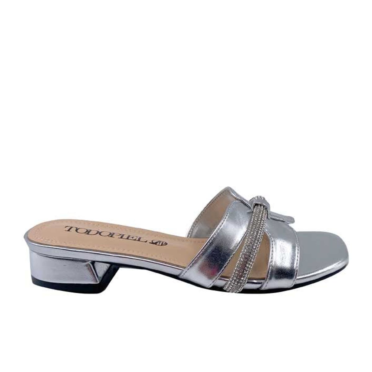 TODOPIEL - Sandalia Mujer Plateado Todopiel