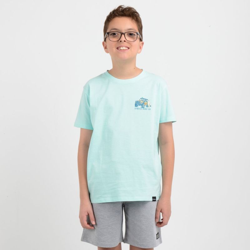 O'NEILL - POLERA MANGA CORTA FREE WHEELIN AZUL CLARO / PASTEL