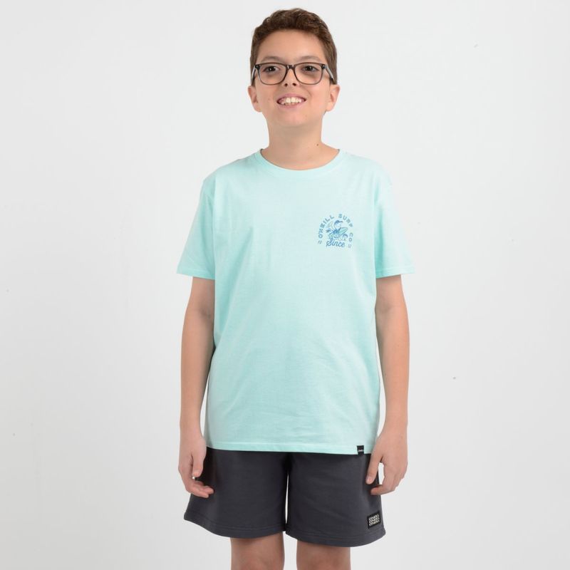 O'NEILL - POLERA MANGA CORTA COOPER AZUL CLARO / PASTEL
