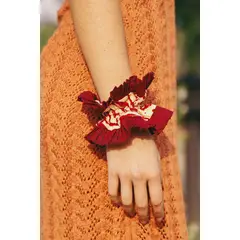 MANZA - Bambita Colet Scrunchie Burdeo Bloom