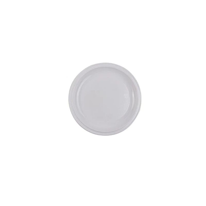 GENERICO - Platos Plasticos Blanco 168mm 25pcs