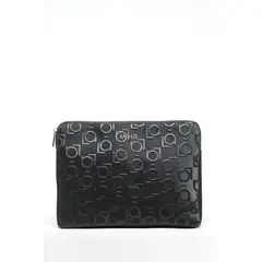 LIOLA - Bolso Computador Efecto Cuero Logo Liola, Negro