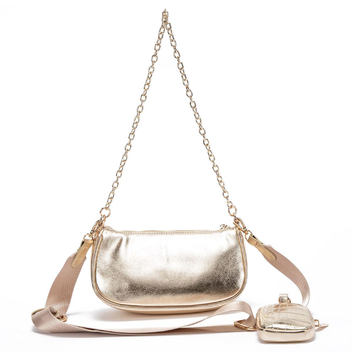 GACEL - Cartera - Bandolera Pequeña - Gacel - Dorado