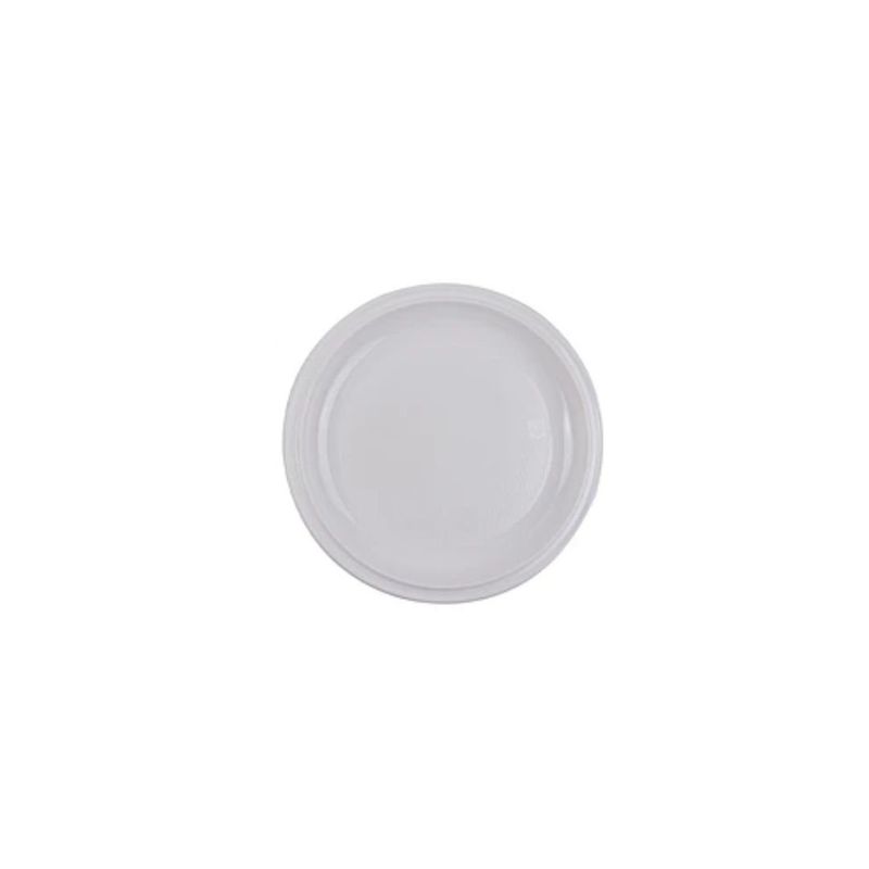 GENERICO - Platos Plasticos Blanco 205mm 10pcs