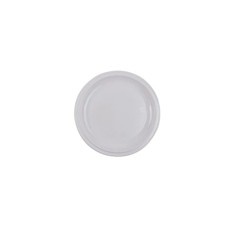 GENERICO - Platos Plasticos Blanco 205mm 25pcs