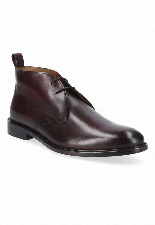 Botines Formal Italianos Voltago Plain Toe Chukka Boot Burdeo