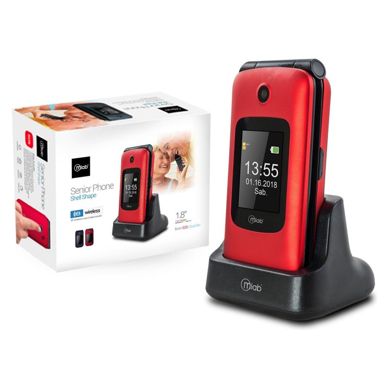 MLAB - MLAB TELEFONO SENIOR SHELL DUAL RED 8091