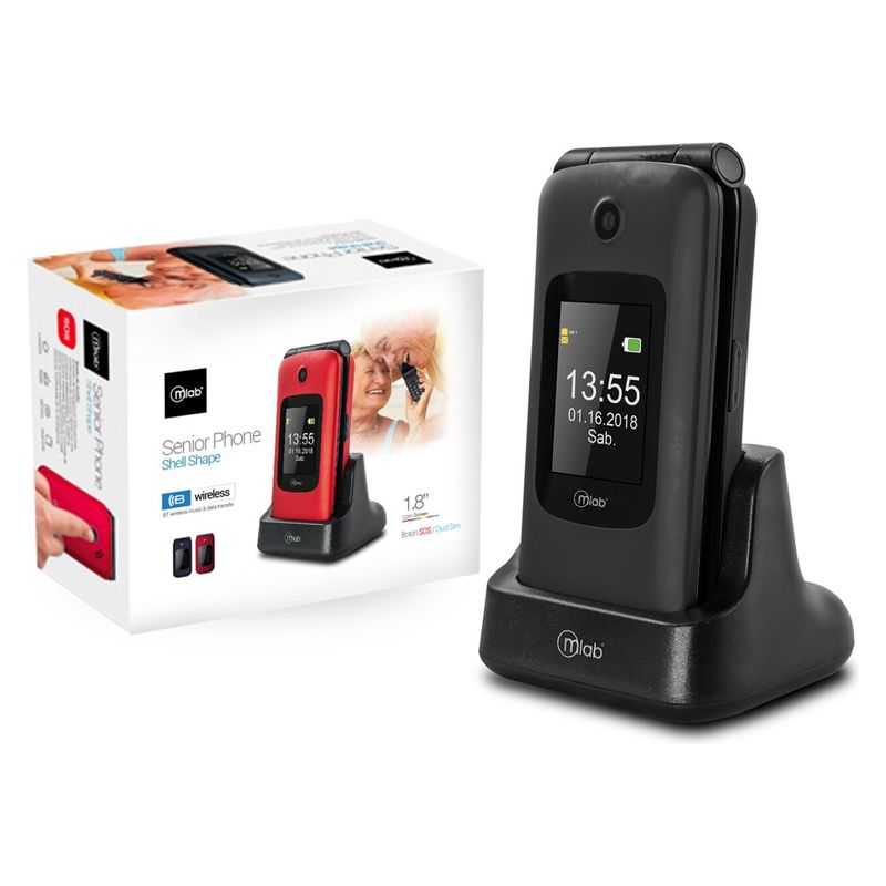 MLAB - MLAB TELEFONO SENIOR SHELL DUAL BLACK 8090