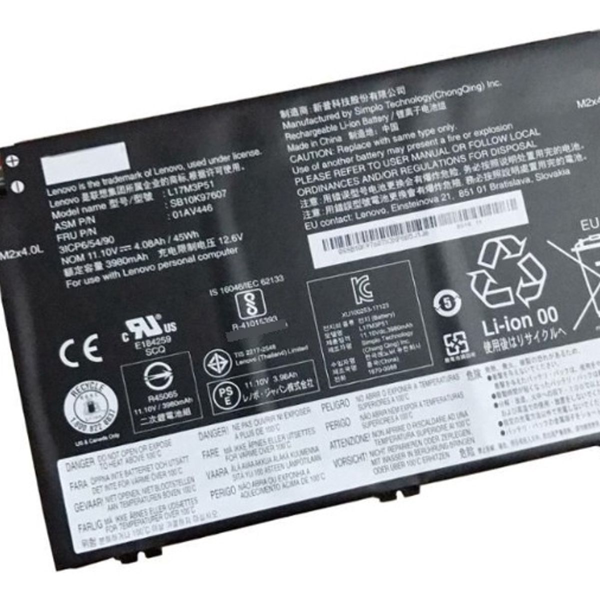 GENERICO - Bateria l17l3p52 Para Lenovo Thinkpad L480 L490 L580 Nueva