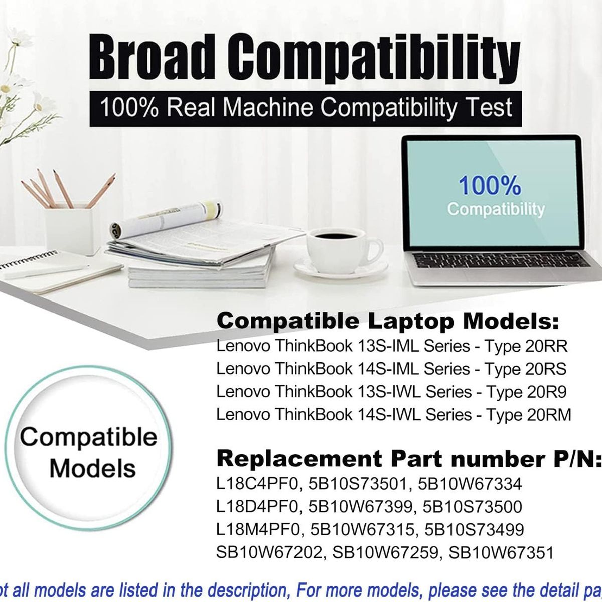 GENERICO - Bateria L18c4pf0 Para Lenovo Thinkbook 13s-iml 14s-iml 14s