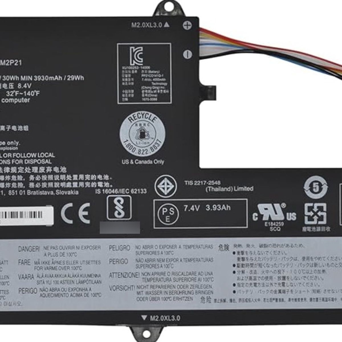 GENERICO - Batería L14m2p21 Para Lenovo Ideapad 300s-14isk