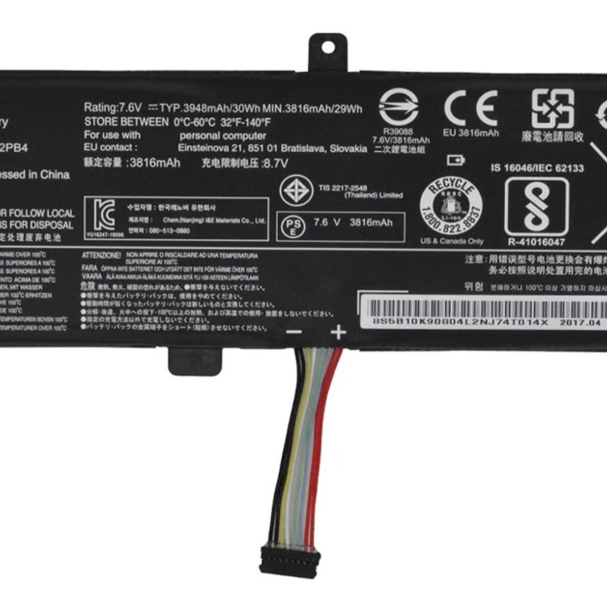 GENERICO - Bateria L15c2pb4 Para Lenovo Ideapad 310-14iap 310-14ikb