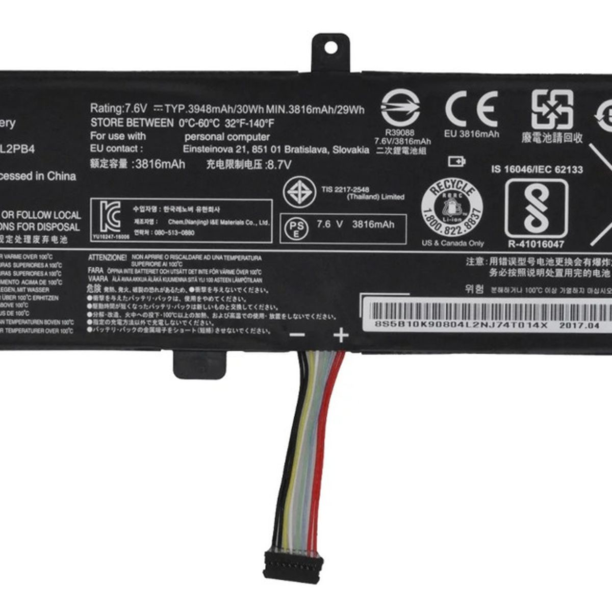 GENERICO - Bateria L15l2pb4 Para Lenovo Ideapad 310-15isk 310-15ikb 310