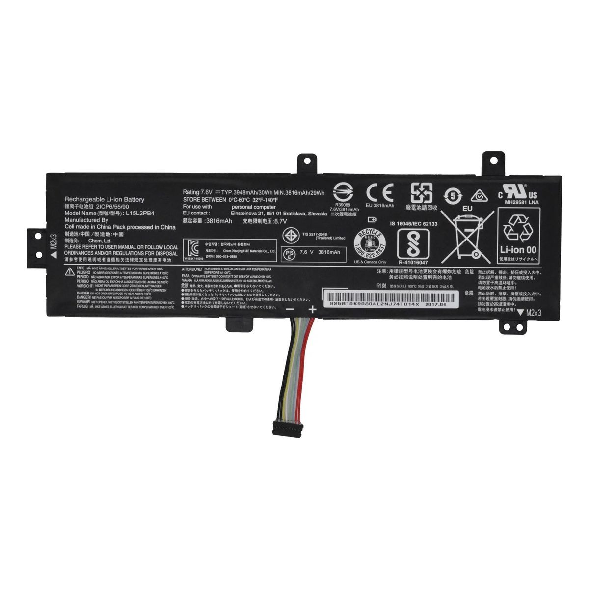 GENERICO - Bateria L15l2pb4 Para Lenovo Ideapad 310-15isk 310-15ikb 310