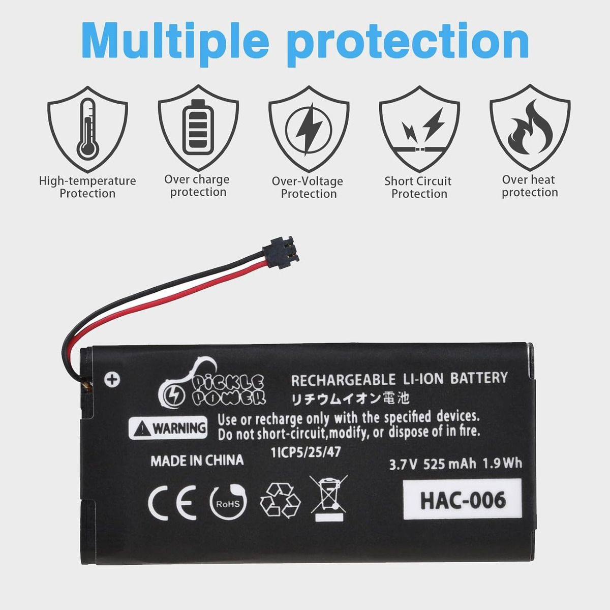 GENERICO - Kit 2 Baterias Repuesto Para Mando Nintendo Switch Joy Con