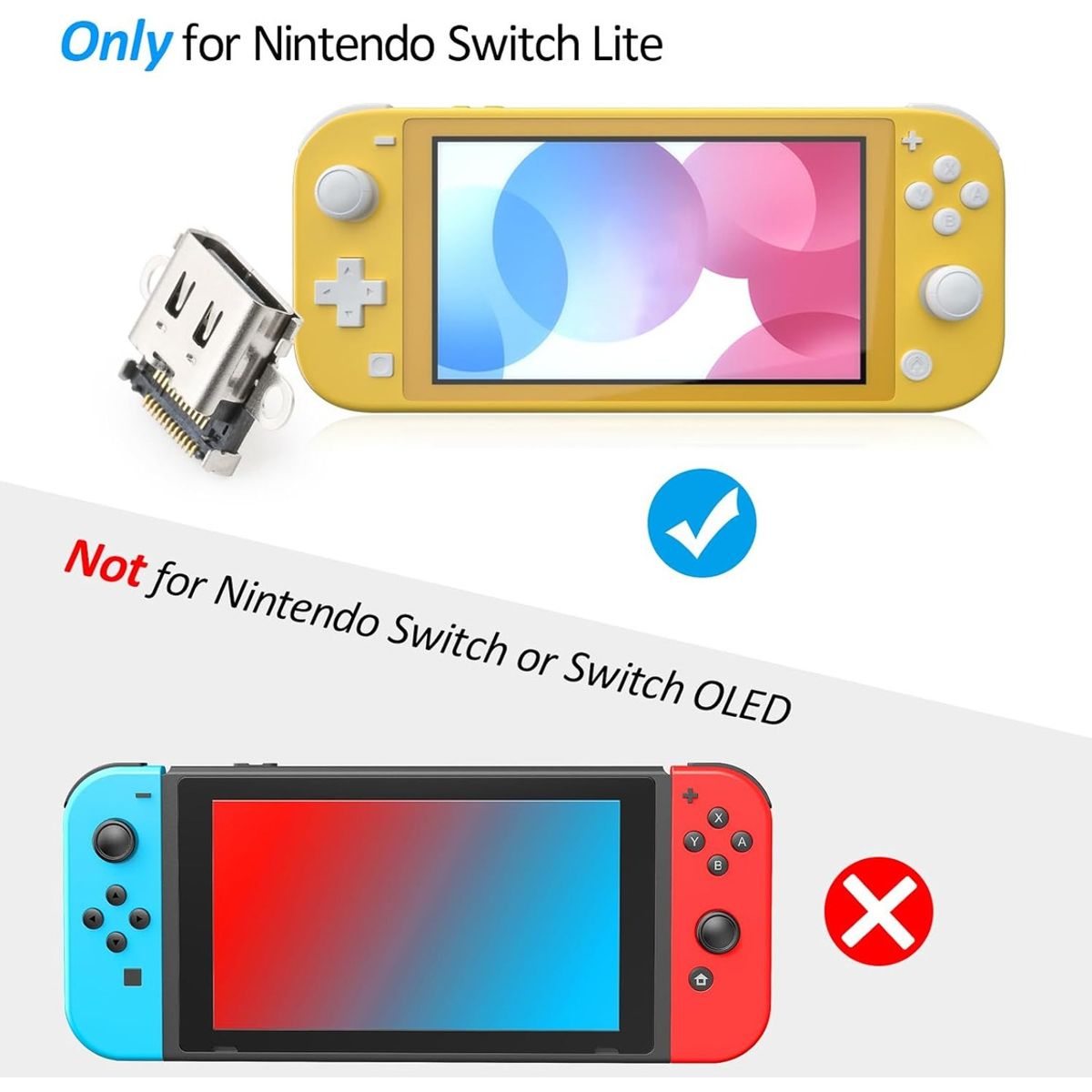 GENERICO - Puerto Pin De Carga Para Consola Nintendo Switch Lite